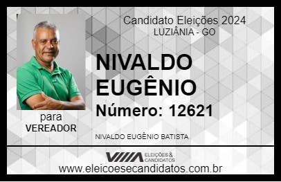 Candidato NIVALDO EUGÊNIO 2024 - LUZIÂNIA - Eleições