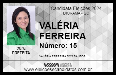 Candidato VALÉRIA FERREIRA 2024 - DIORAMA - Eleições