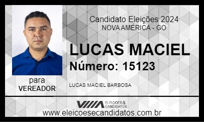 Candidato LUCAS MACIEL 2024 - NOVA AMÉRICA - Eleições