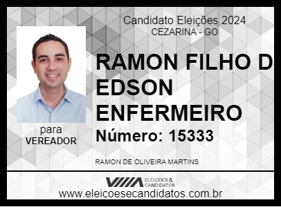 Candidato RAMON FILHO D EDSON ENFERMEIRO 2024 - CEZARINA - Eleições