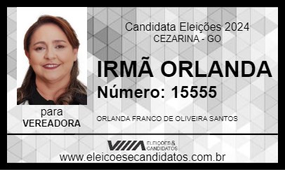 Candidato IRMÃ ORLANDA 2024 - CEZARINA - Eleições