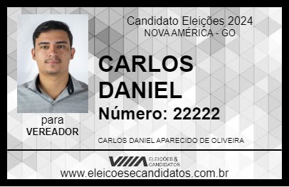 Candidato CARLOS DANIEL 2024 - NOVA AMÉRICA - Eleições