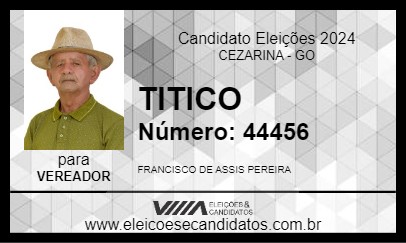 Candidato TITICO 2024 - CEZARINA - Eleições