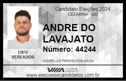 Candidato ANDRE DO LAVAJATO 2024 - CEZARINA - Eleições