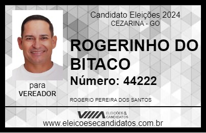 Candidato ROGERINHO DO BITACO 2024 - CEZARINA - Eleições