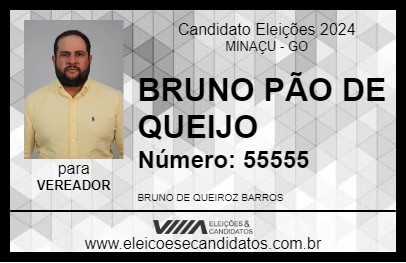 Candidato BRUNO PÃO DE QUEIJO 2024 - MINAÇU - Eleições