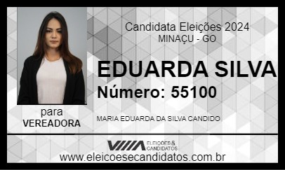 Candidato EDUARDA SILVA 2024 - MINAÇU - Eleições