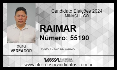 Candidato RAIMAR 2024 - MINAÇU - Eleições