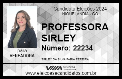 Candidato PROFESSORA SIRLEY 2024 - NIQUELÂNDIA - Eleições