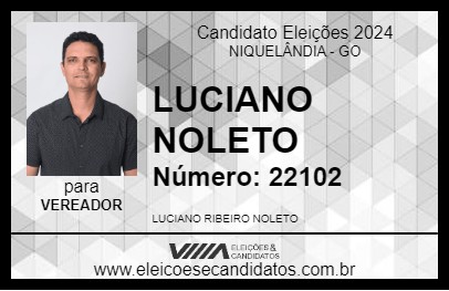 Candidato LUCIANO NOLETO 2024 - NIQUELÂNDIA - Eleições