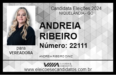 Candidato ANDREIA RIBEIRO 2024 - NIQUELÂNDIA - Eleições