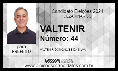 Candidato VALTENIR 2024 - CEZARINA - Eleições