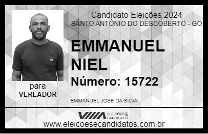 Candidato EMMANUEL NIEL 2024 - SANTO ANTÔNIO DO DESCOBERTO - Eleições