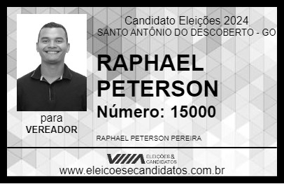 Candidato RAPHAEL PETERSON 2024 - SANTO ANTÔNIO DO DESCOBERTO - Eleições