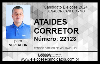 Candidato ATAIDES CORRETOR 2024 - SENADOR CANEDO - Eleições