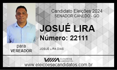 Candidato JOSUÉ LIRA 2024 - SENADOR CANEDO - Eleições