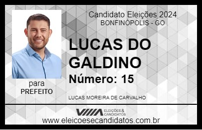 Candidato LUCAS  DO GALDINO 2024 - BONFINÓPOLIS - Eleições