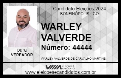 Candidato WARLEY VALVERDE 2024 - BONFINÓPOLIS - Eleições