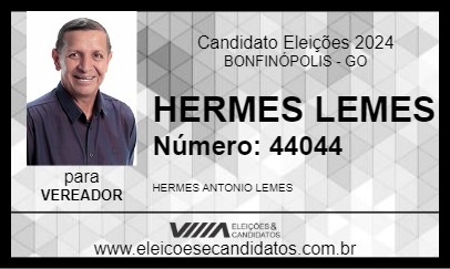 Candidato HERMES LEMES 2024 - BONFINÓPOLIS - Eleições