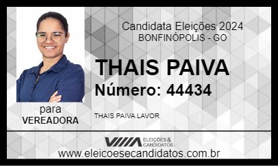 Candidato THAIS PAIVA 2024 - BONFINÓPOLIS - Eleições