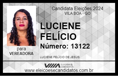 Candidato LUCIENE FELÍCIO 2024 - VILA BOA - Eleições