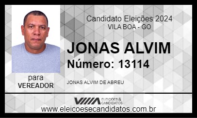 Candidato JONAS ALVIM 2024 - VILA BOA - Eleições