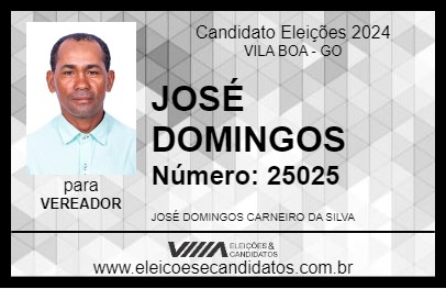 Candidato JOSÉ DOMINGOS 2024 - VILA BOA - Eleições