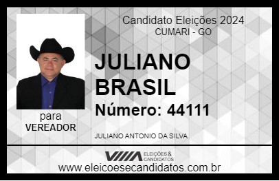 Candidato JULIANO BRASIL 2024 - CUMARI - Eleições