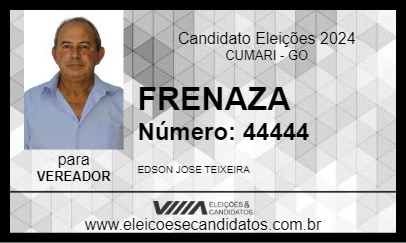 Candidato FRENAZA 2024 - CUMARI - Eleições