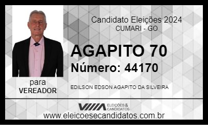 Candidato AGAPITO 70 2024 - CUMARI - Eleições