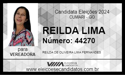 Candidato REILDA LIMA 2024 - CUMARI - Eleições