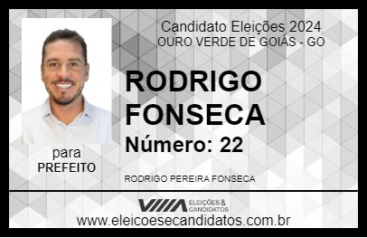 Candidato RODRIGO FONSECA 2024 - OURO VERDE DE GOIÁS - Eleições