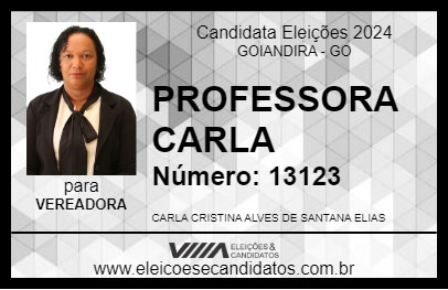 Candidato PROFESSORA CARLA 2024 - GOIANDIRA - Eleições