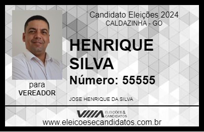 Candidato HENRIQUE SILVA 2024 - CALDAZINHA - Eleições