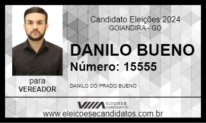 Candidato DANILO BUENO 2024 - GOIANDIRA - Eleições