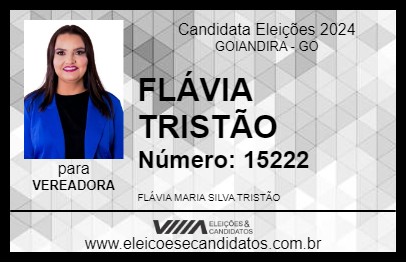 Candidato FLÁVIA TRISTÃO 2024 - GOIANDIRA - Eleições