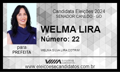 Candidato WELMA LIRA 2024 - SENADOR CANEDO - Eleições