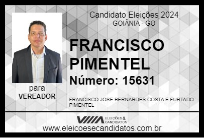 Candidato FRANCISCO PIMENTEL 2024 - GOIÂNIA - Eleições