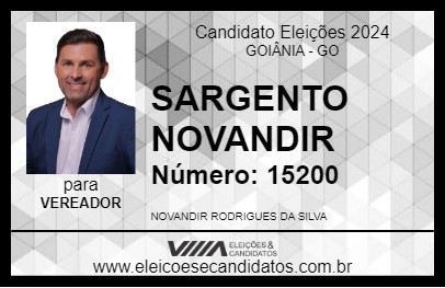 Candidato SARGENTO NOVANDIR 2024 - GOIÂNIA - Eleições