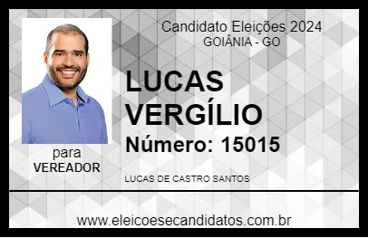 Candidato LUCAS VERGÍLIO 2024 - GOIÂNIA - Eleições