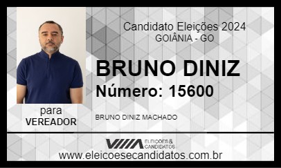 Candidato BRUNO DINIZ 2024 - GOIÂNIA - Eleições