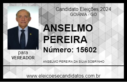 Candidato ANSELMO PEREIRA 2024 - GOIÂNIA - Eleições