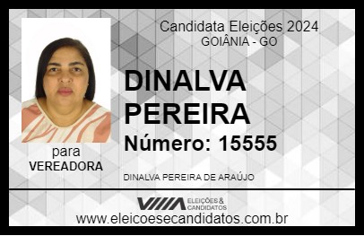 Candidato DINALVA PEREIRA 2024 - GOIÂNIA - Eleições