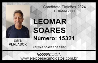 Candidato LEOMAR SOARES 2024 - GOIÂNIA - Eleições