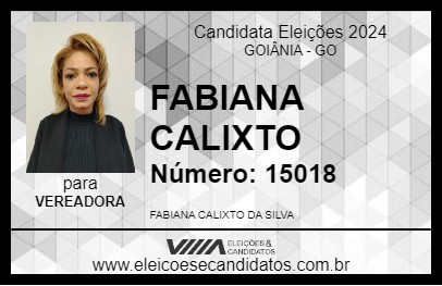 Candidato FABIANA CALIXTO 2024 - GOIÂNIA - Eleições