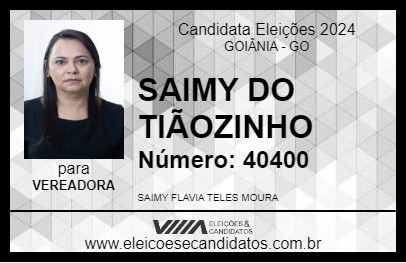 Candidato SAIMY DO TIÃOZINHO 2024 - GOIÂNIA - Eleições