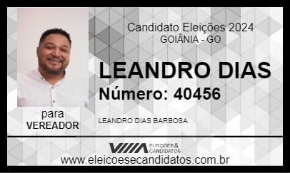 Candidato LEANDRO DIAS 2024 - GOIÂNIA - Eleições