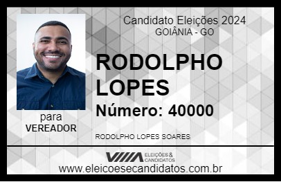 Candidato RODOLPHO LOPES 2024 - GOIÂNIA - Eleições