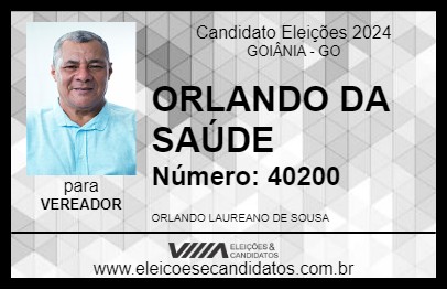 Candidato ORLANDO DA SAÚDE 2024 - GOIÂNIA - Eleições