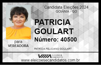 Candidato PATRICIA GOULART 2024 - GOIÂNIA - Eleições